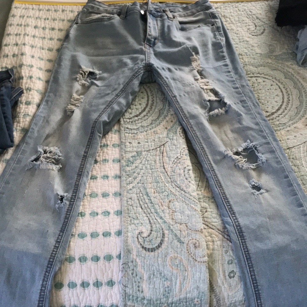 Encore light blue ripped jeans